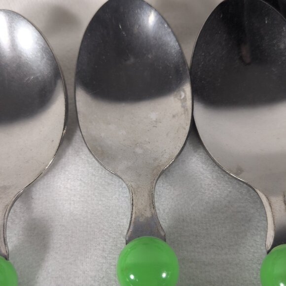 IKEA Grammatik Green 8 Lot Set Vintage Stainless Flatware Cutlery Spoon Utensils - Picture 15 of 15